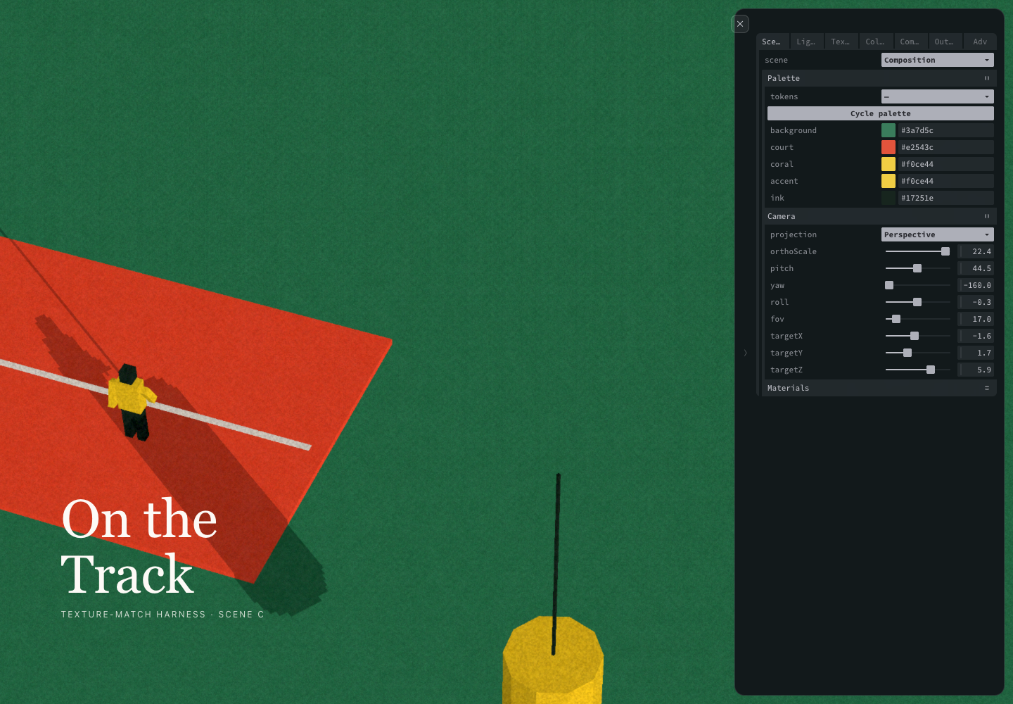 Texture Playground interface with demonstration content